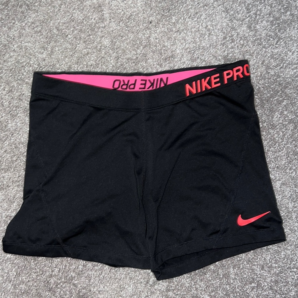 Size XL Black & Pink Nike Pro shorts